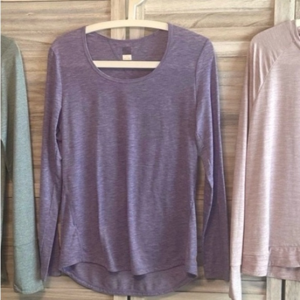 Prana Purple Active Long Sleeve Top- Womens M